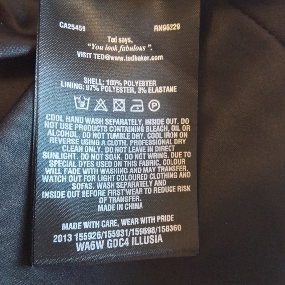 Ted Baker London Black Floral Illusia Pleated Dress - Ted 1/US 4 - Picture 14 of 16